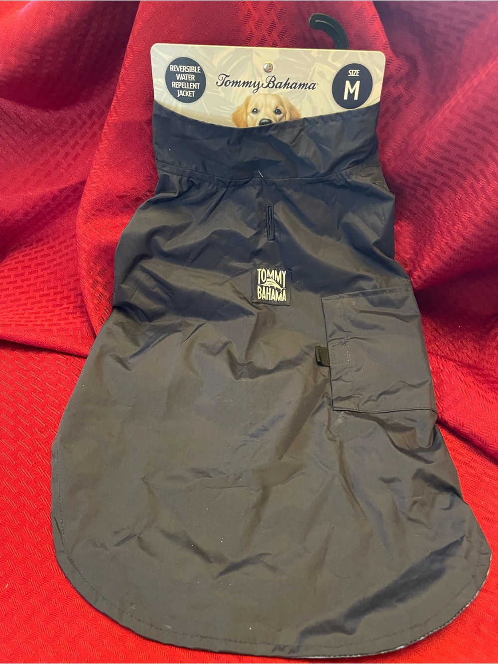 Tommy Bahama Navy Reversible Water-Repellent Dog Jacket